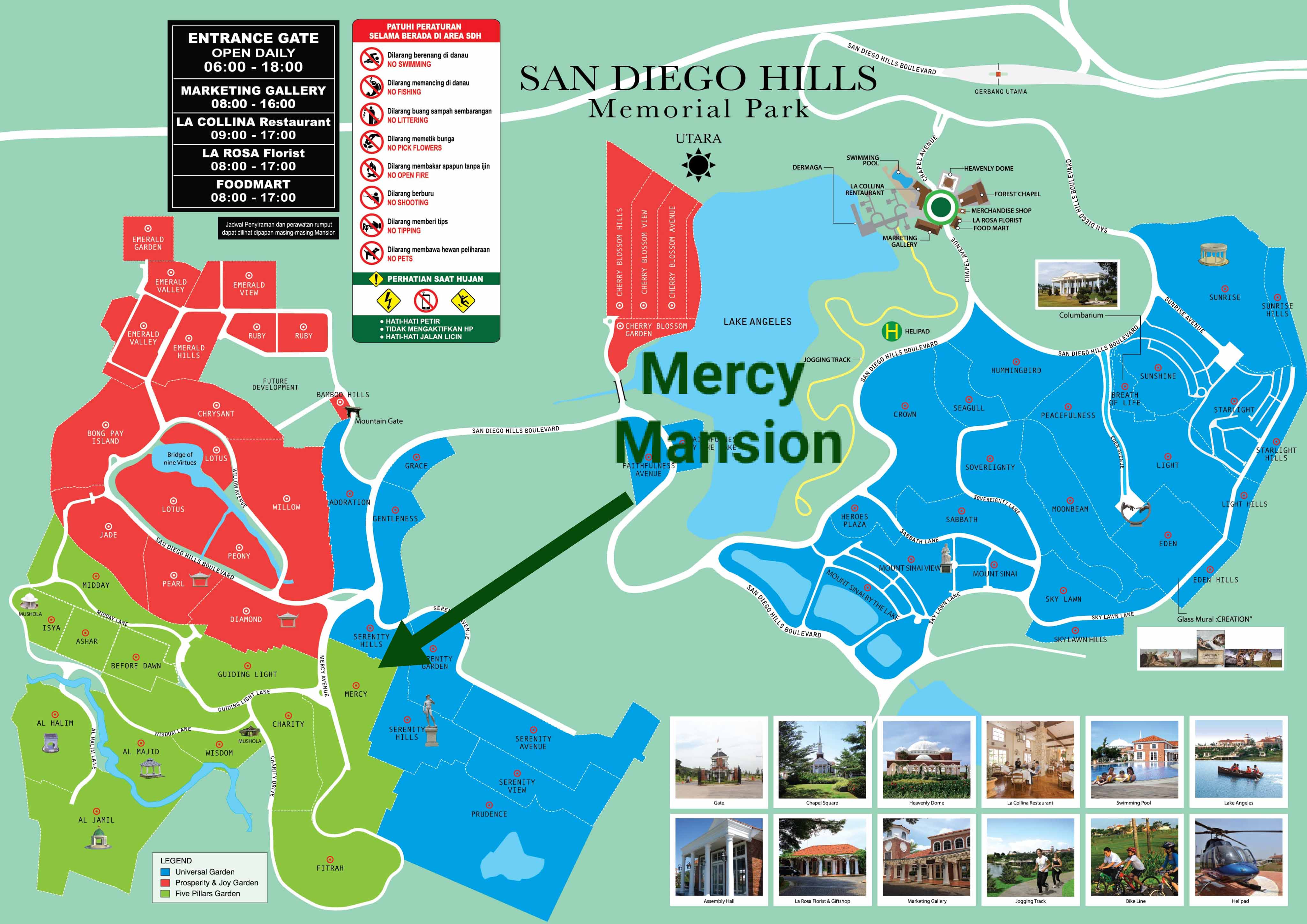 site map Mercy Mansion San Diego Hills